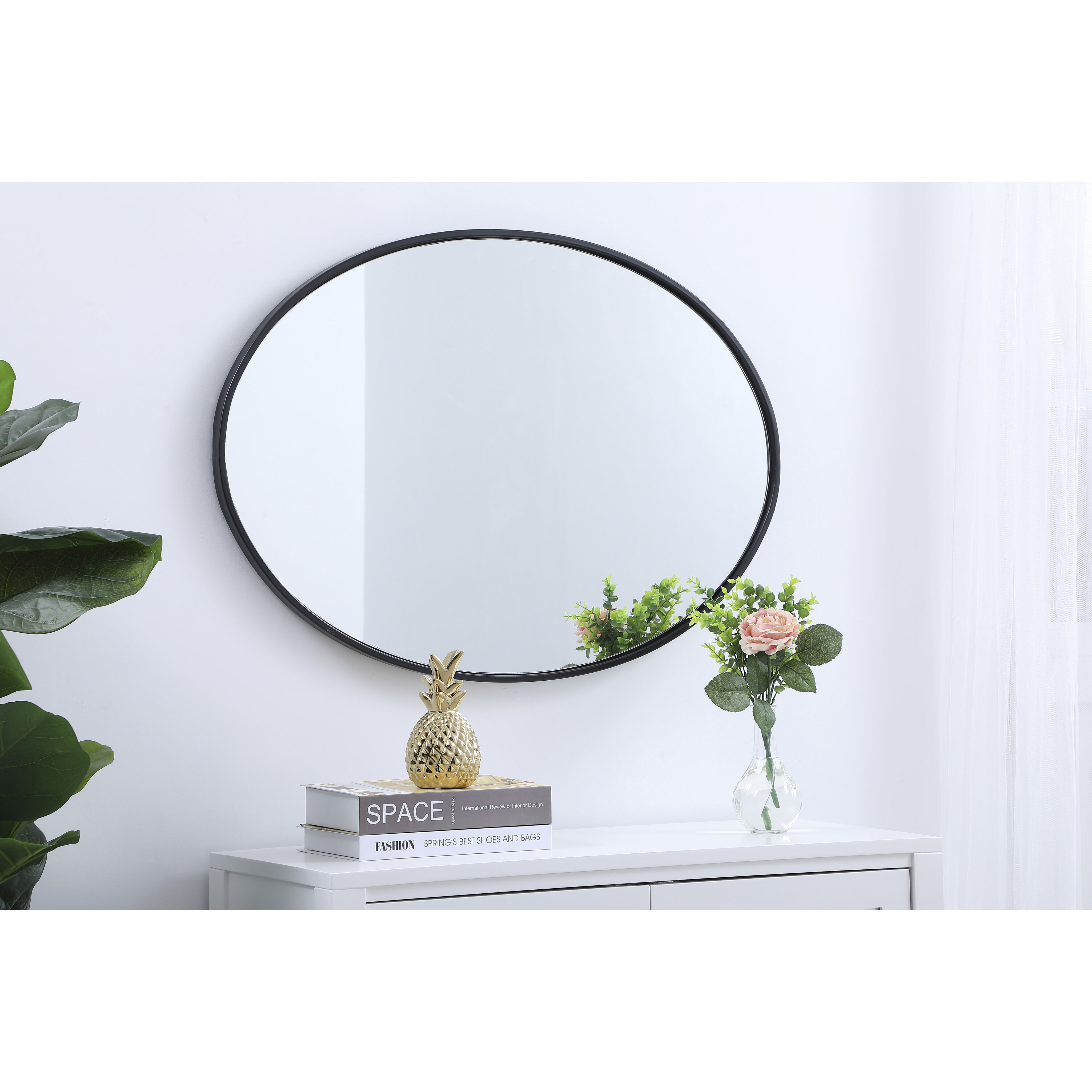 Eternity 34 X 24 inch Black Wall Mirror