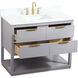 Larkin 42 X 22 X 34 inch Grey Vanity Sink Set in Gray