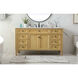 Park Avenue 60 X 21.5 X 35 inch Natural Wood Vanity Sink Set
