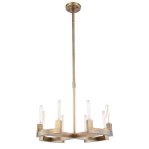 Corsica 8 Light 26 inch Burnished Brass Chandelier Ceiling Light, Urban Classic