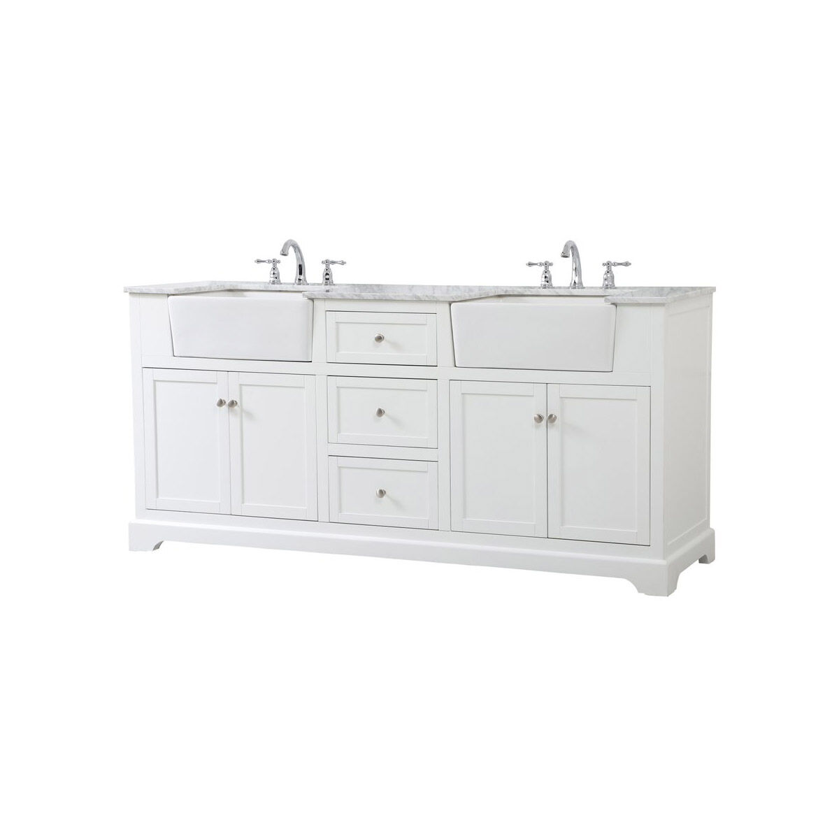 Franklin 72 X 22 X 34.75 inch White Bathroom Vanity Cabinet