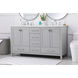 Irene 60 X 22 X 34 inch Gray Vanity Sink Set