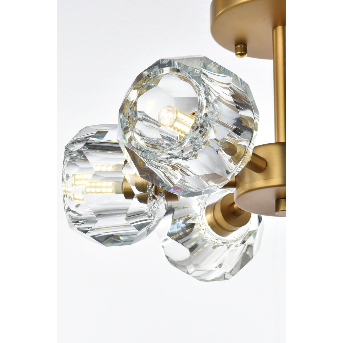 Eren 6 Light 14 inch Satin Gold Flush Mount Ceiling Light