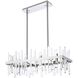 Serena 16 Light 30 inch Chrome Linear Chandelier Ceiling Light 