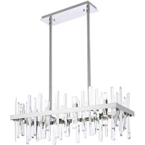 Serena 16 Light 30 inch Chrome Linear Chandelier Ceiling Light
