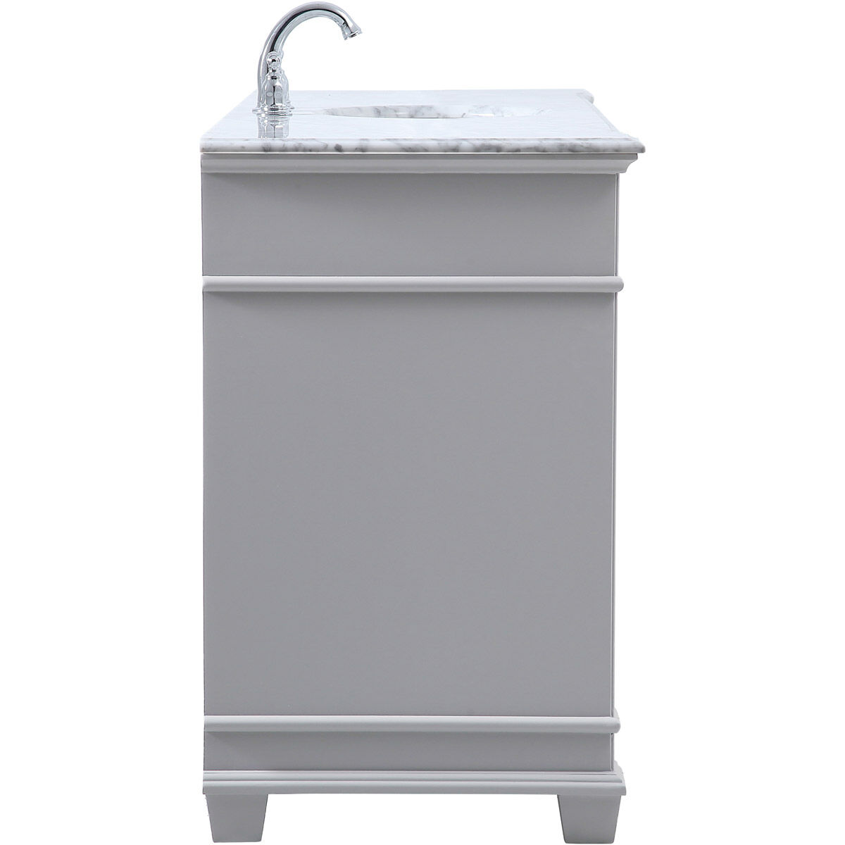 Wesley 60 X 21.5 X 35 inch Grey Vanity Sink Set in Gray