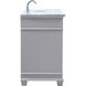 Wesley 60 X 22 X 35 inch Grey Vanity Sink Set