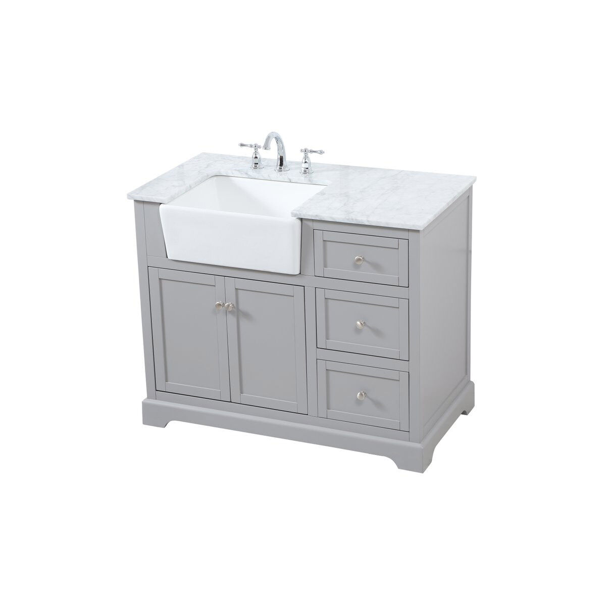 Franklin 42 X 22 X 34.75 inch Grey Bathroom Vanity Cabinet
