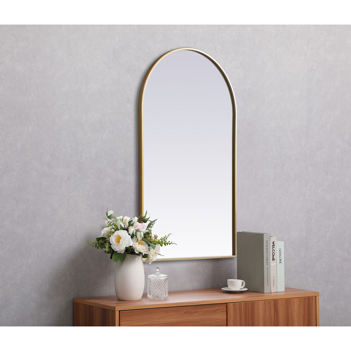 Ayra 40 X 24 inch Brass Mirror in 24 x 40