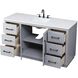 Chase 60 X 34 inch Grey Bathroom Vanity Cabinet