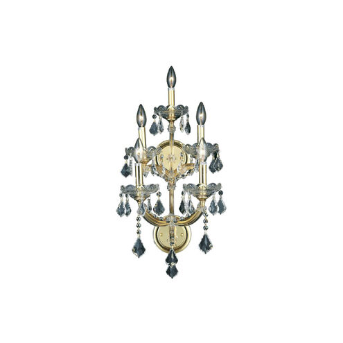 Maria Theresa 5 Light 12 inch Gold Wall Sconce Wall Light in Clear, Royal Cut