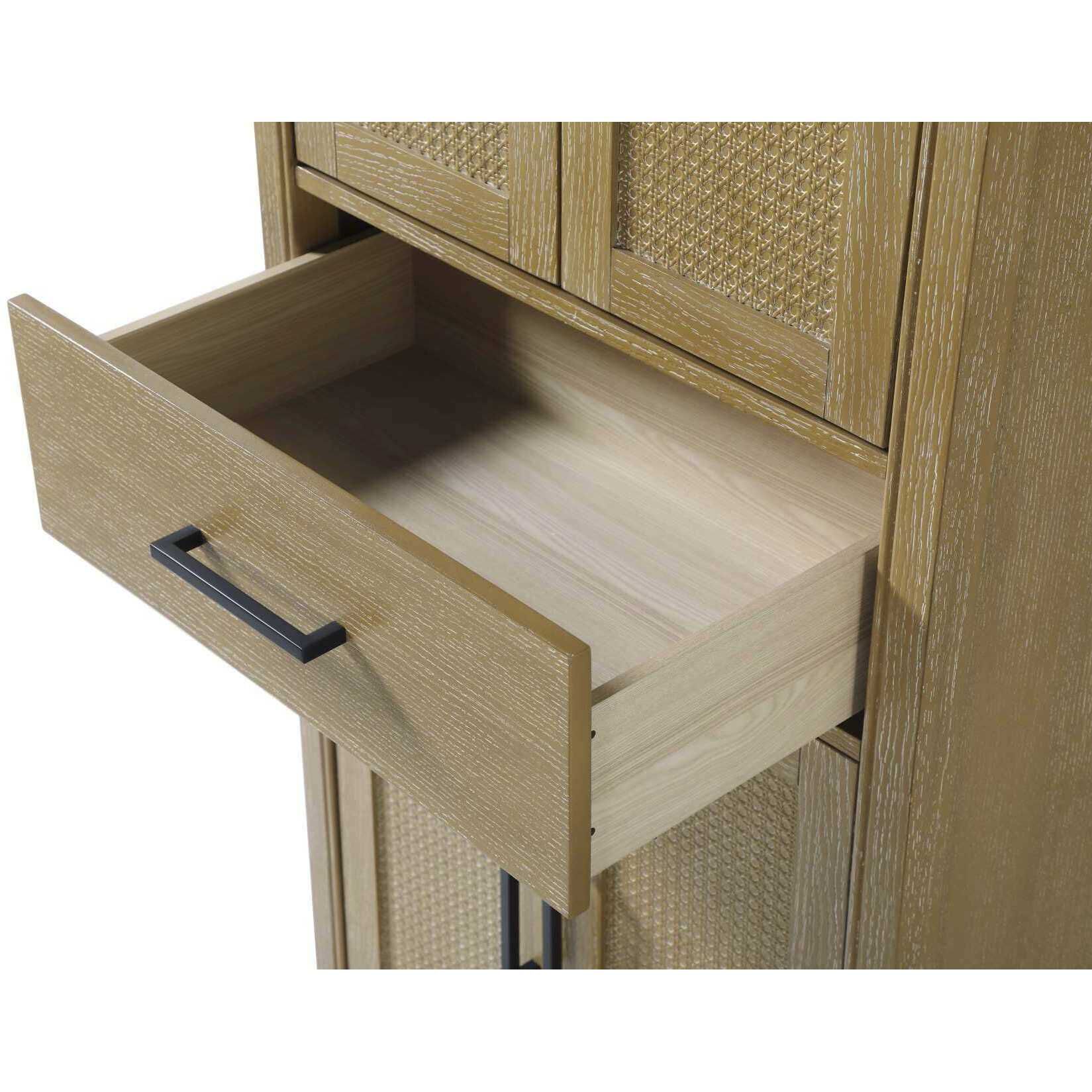 Alina Linen Oak Bathroom Storage Cabinet