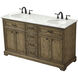 Americana 60 X 22 X 35 inch Driftwood Vanity Sink Set