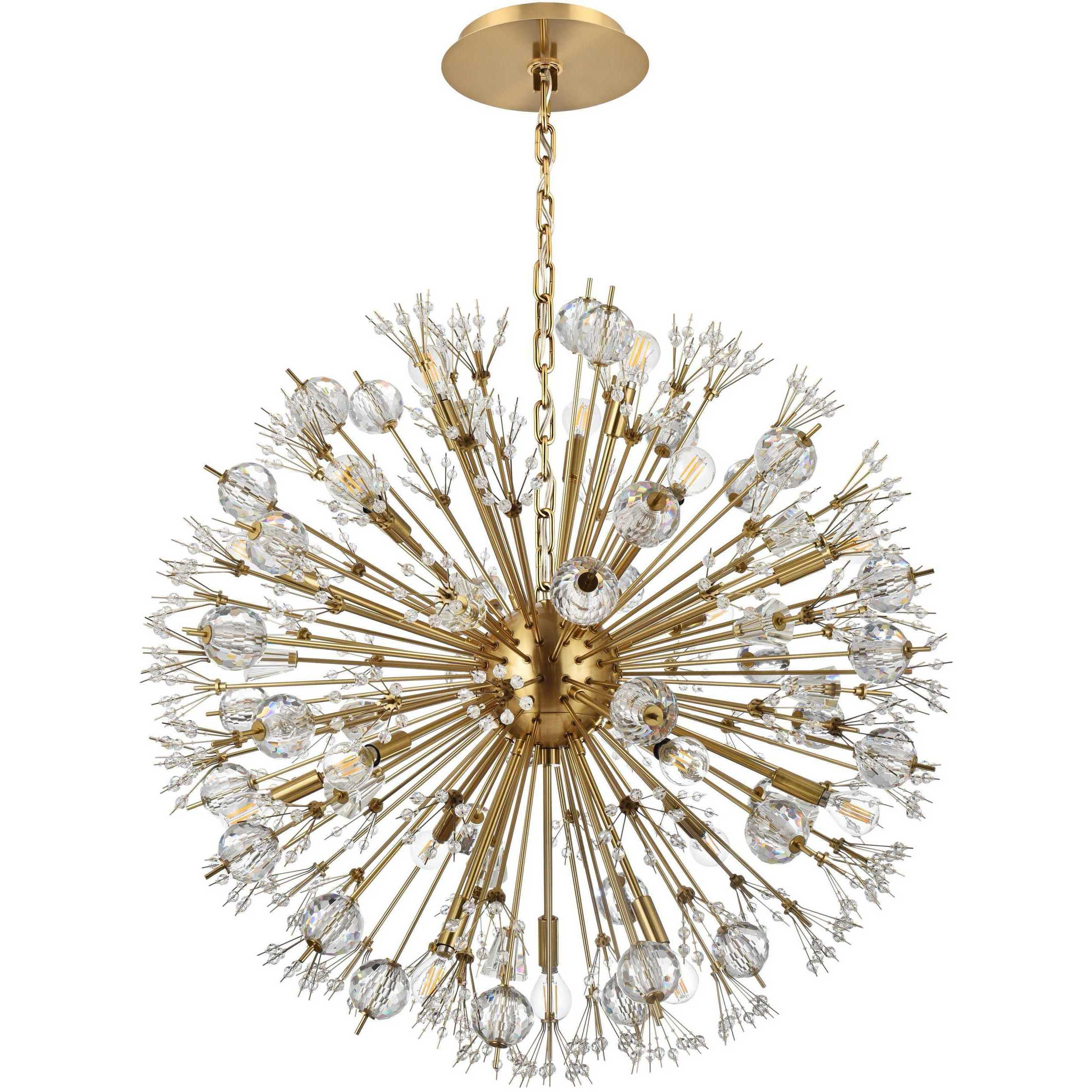 Vera 18 Light 32 inch Gold Pendant Ceiling Light in Satin Gold