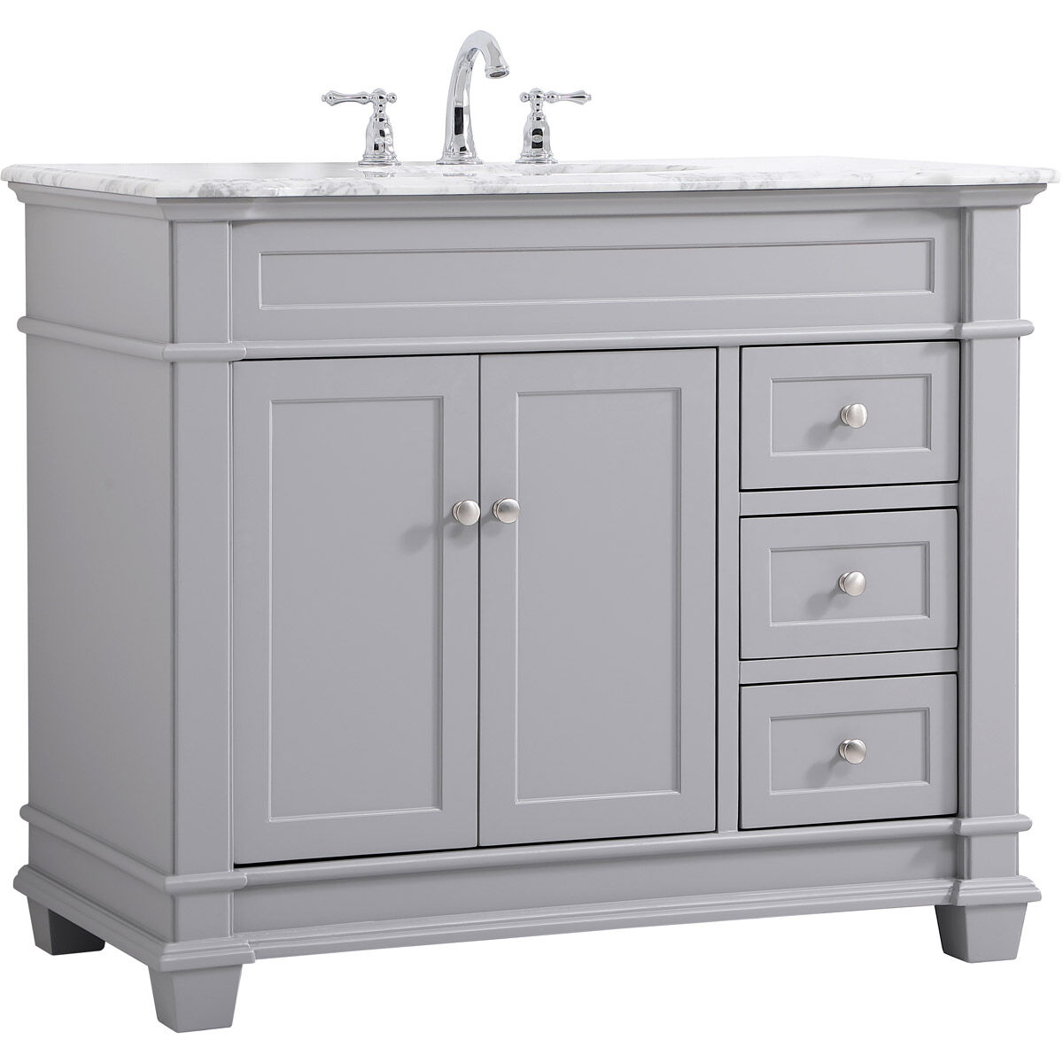 Wesley 42 X 22 X 35 inch Grey Vanity Sink Set