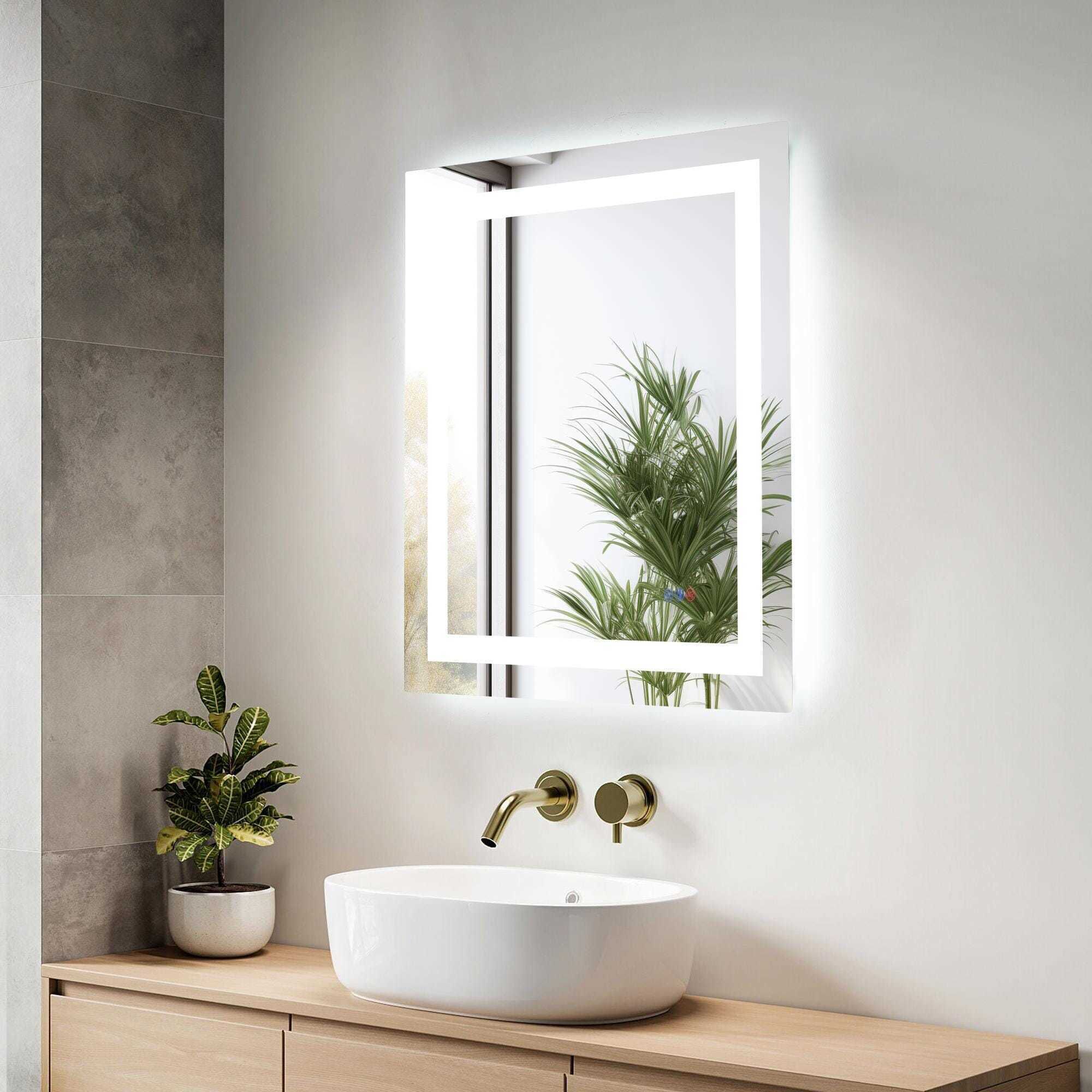 Riven 30 X 27 inch White LED Mirror