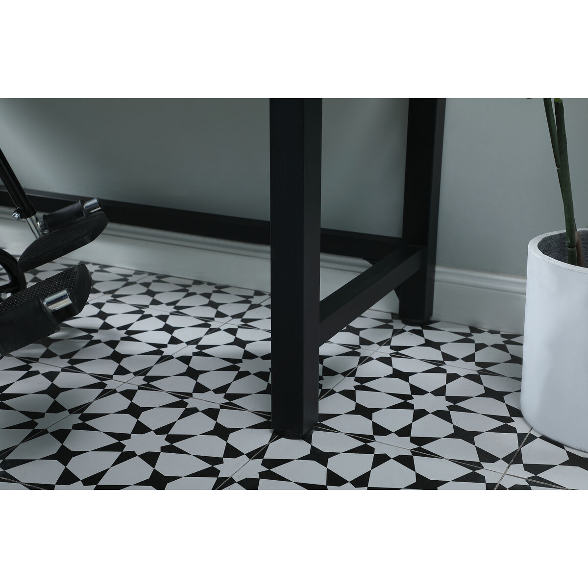 Raya 60 X 22 X 32 inch Black Vanity Sink Set