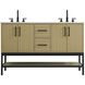 Lennox 54 X 34 inch Honey Brown Bathroom Vanity Cabinet