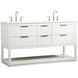 Larkin 60 X 22 X 34 inch White Vanity Sink Set