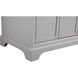 Americana 60 X 35 inch Light Grey with Carrara White Marble Vanity Set in Gray