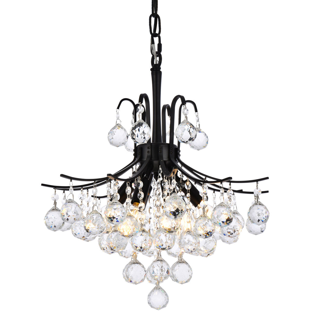 Toureg 6 Light 16 inch Black and Clear Pendant Ceiling Light