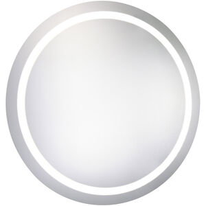Nova 30 X 30 inch Glossy White Lighted Wall Mirror in 5000K, Dimmable, 5000K, Round, Fog Free