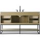 Caroline 60 X 34 inch Honey Brown Bathroom Vanity Cabinet