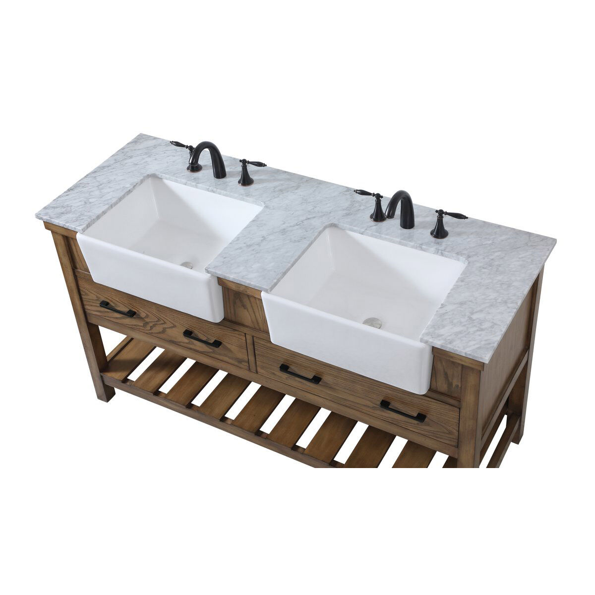 Clement 60 X 22 X 34 inch Driftwood Bathroom Vanity Cabinet