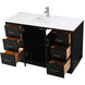 Hayes 54 X 22 X 35 inch Black Vanity Sink Set