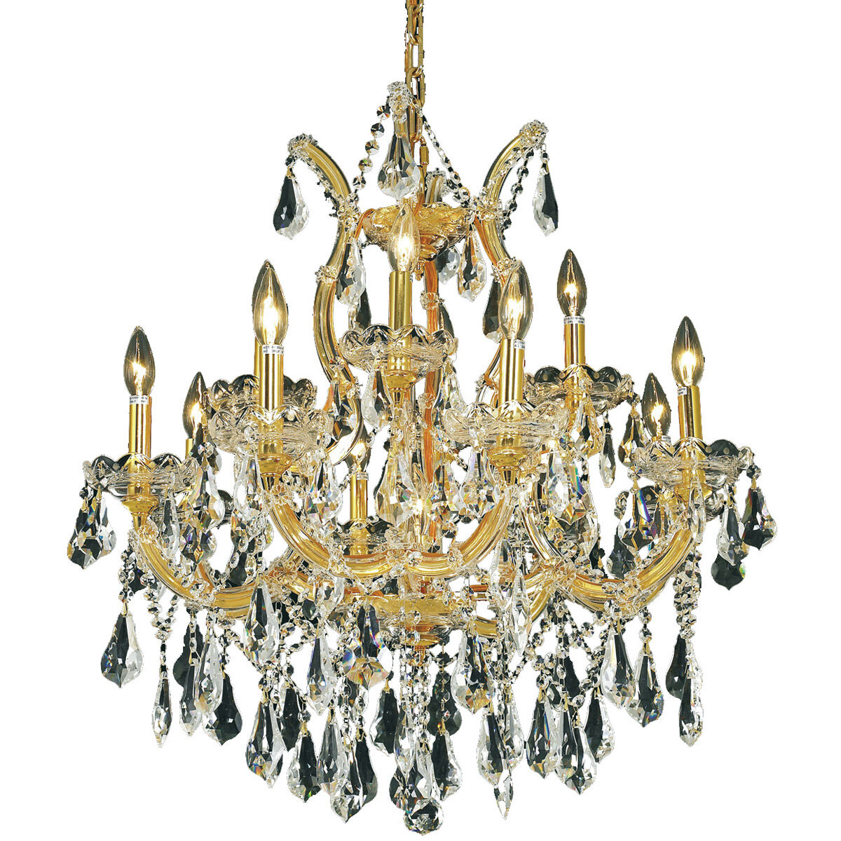 Maria Theresa 13 Light 27 inch Gold Dining Chandelier Ceiling Light in Clear, Royal Cut