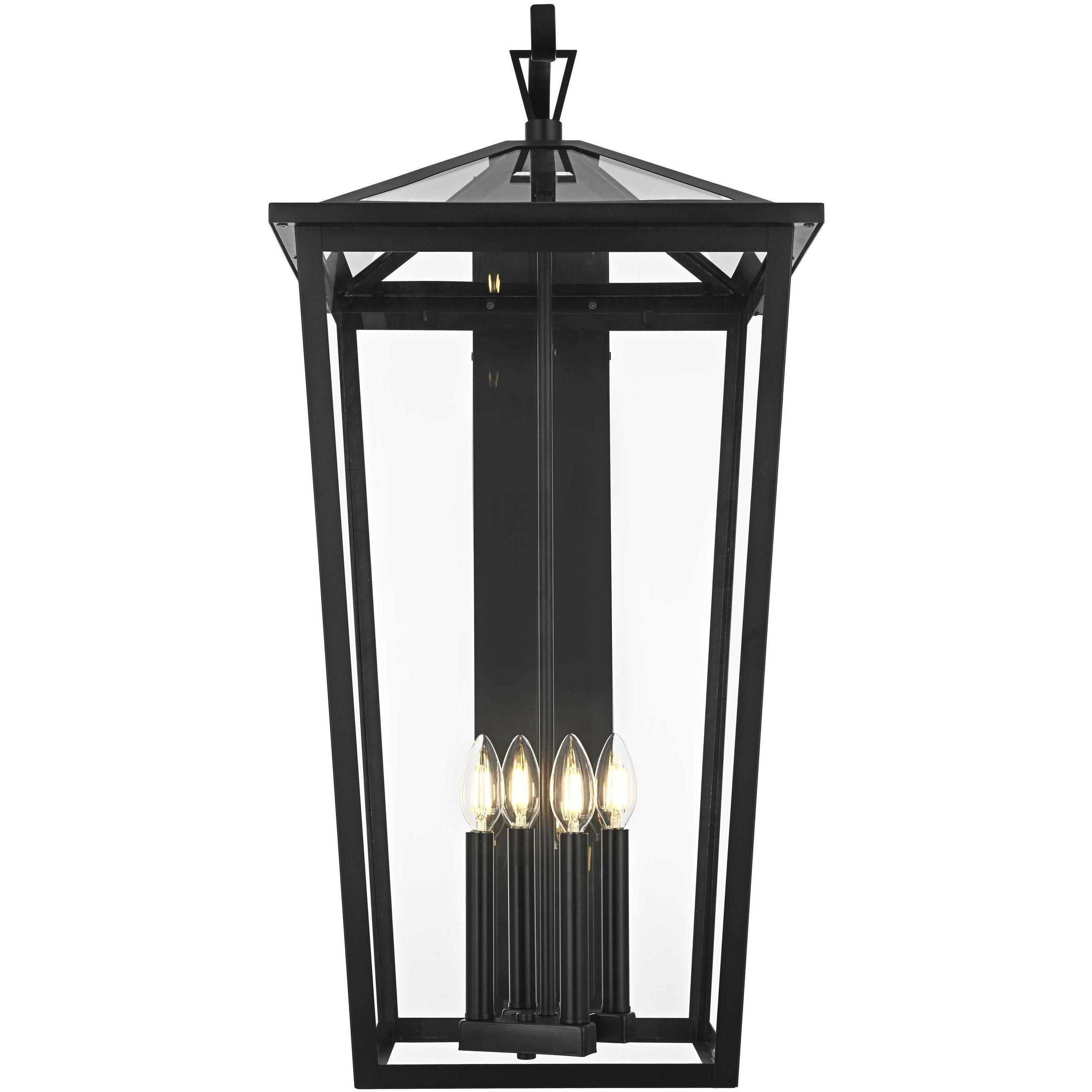 Frankford 4 Light 33 inch Black Outdoor Wall Sconce