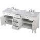 Park Avenue 72 X 21.5 X 35 inch White Vanity Sink Set