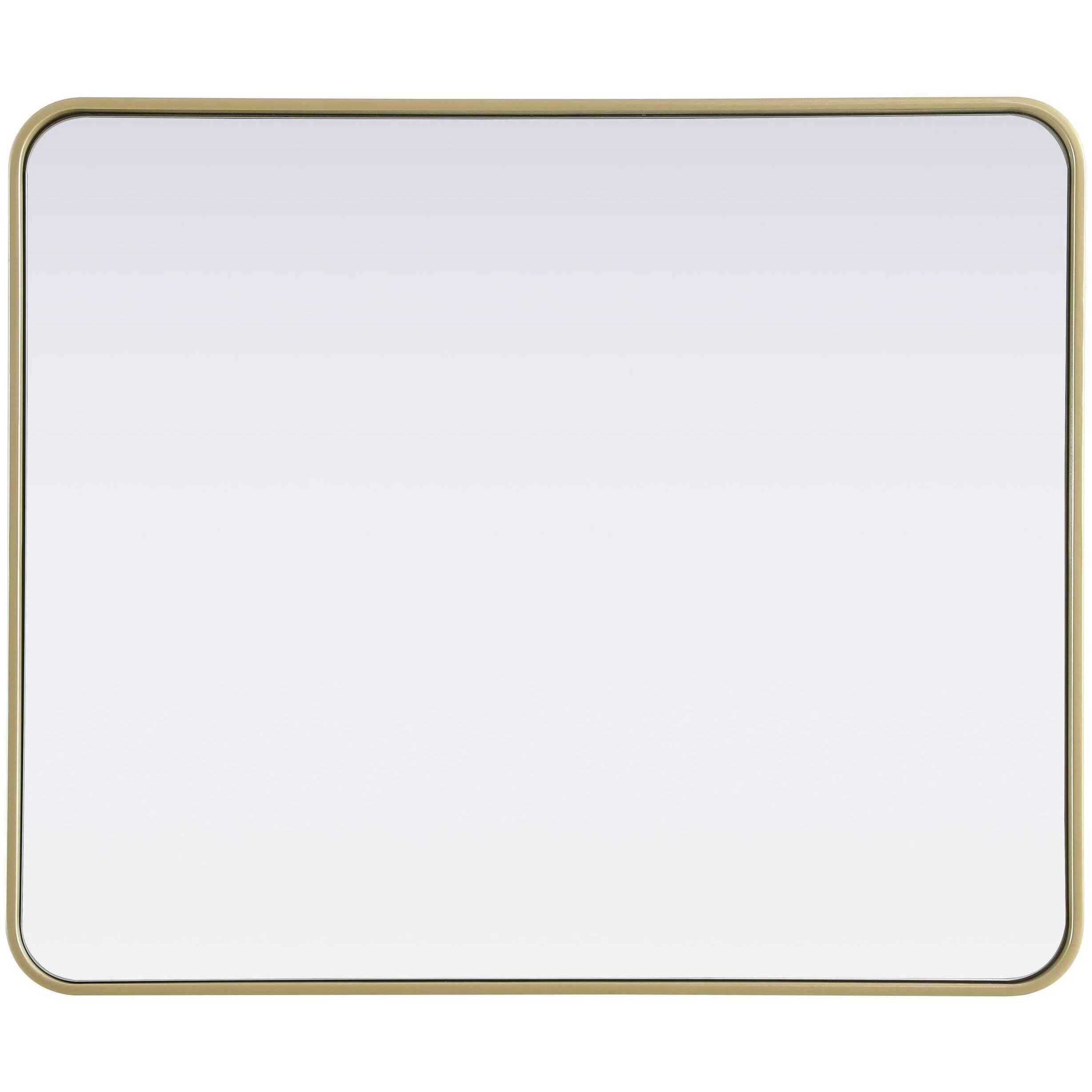Remy 36 X 30 inch Brass Mirror
