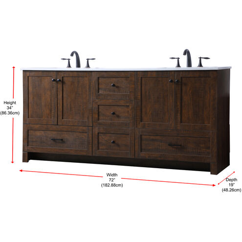 Soma 72 X 19 X 34 inch Expresso Vanity Sink Set