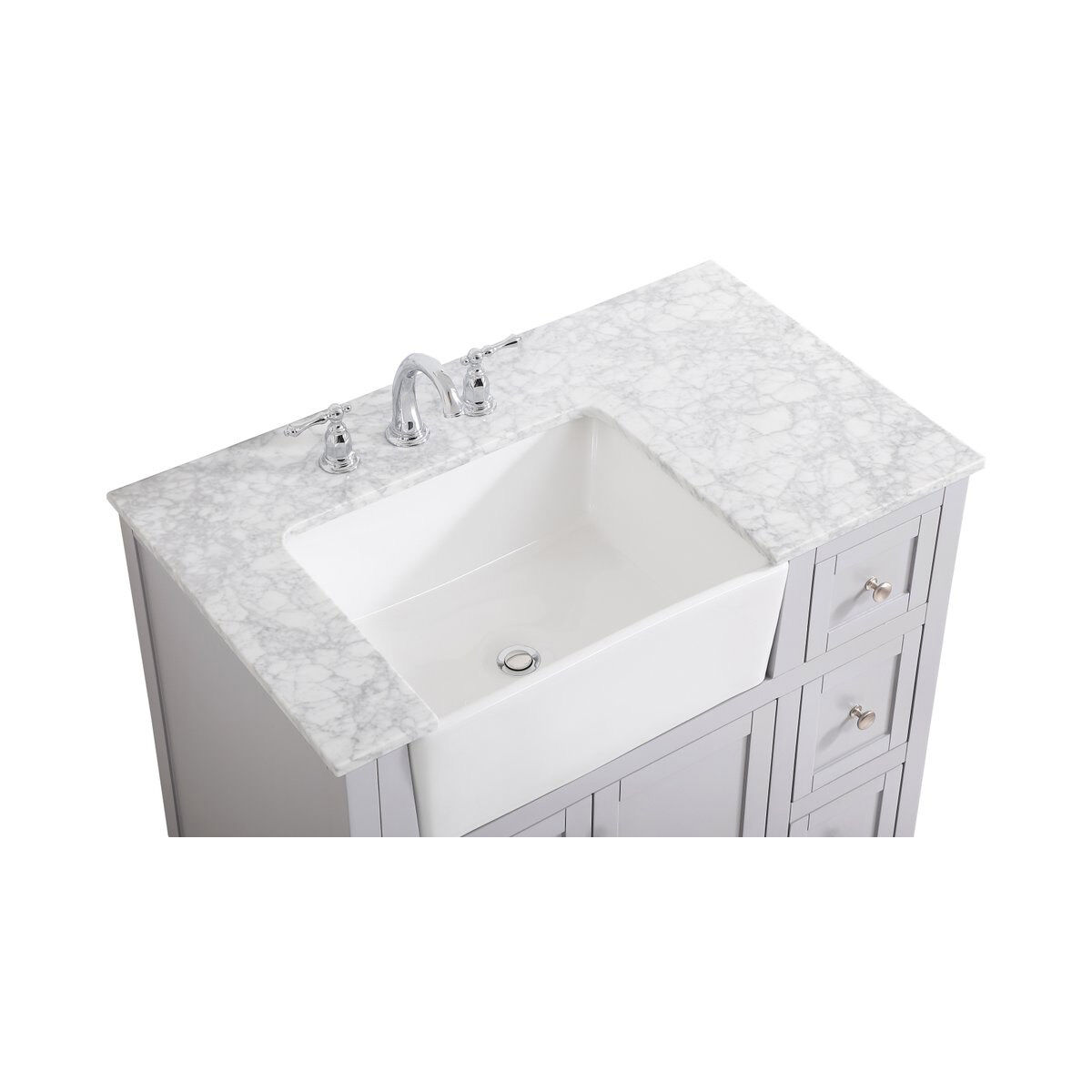 Franklin 36 X 22 X 34.75 inch Grey Bathroom Vanity Cabinet