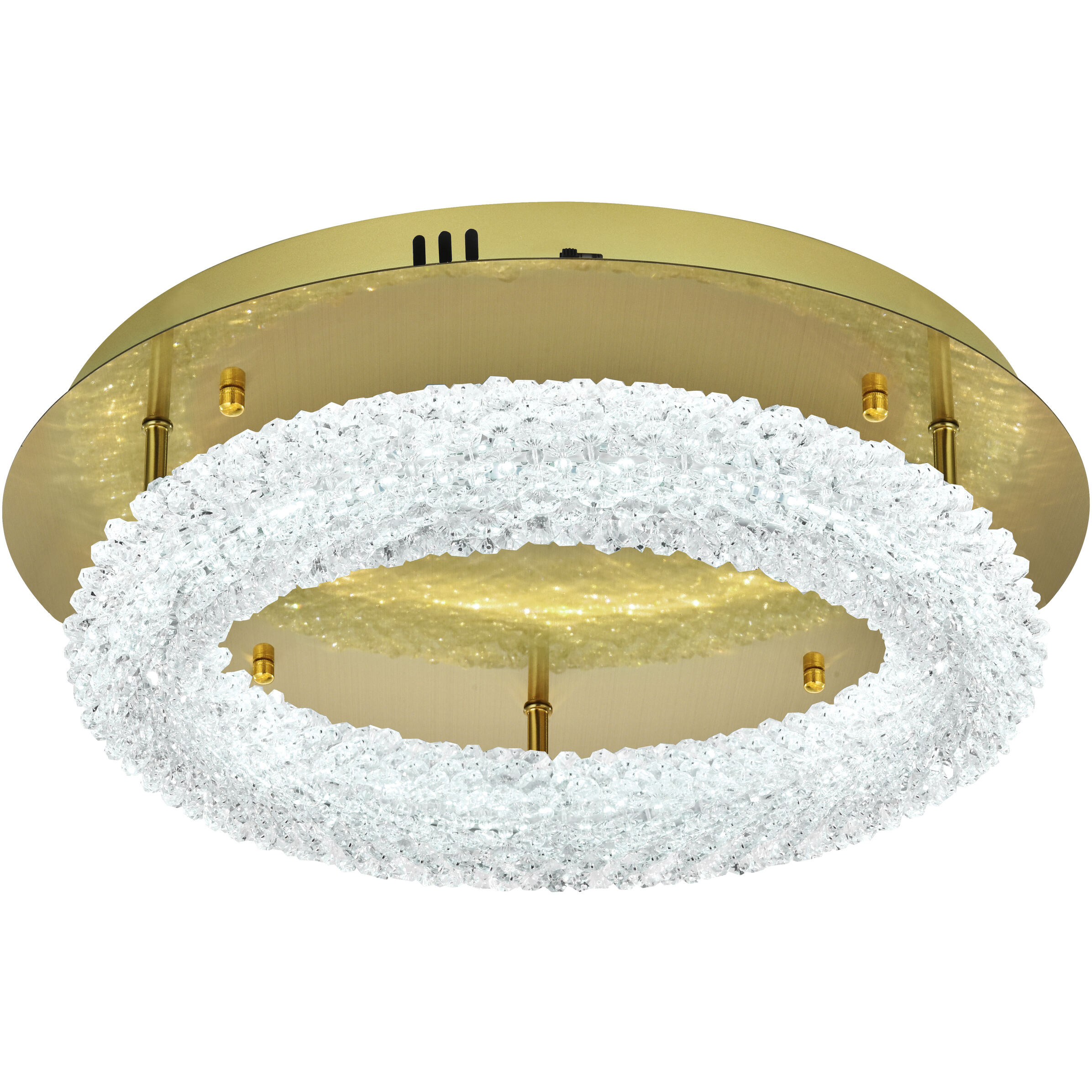 Bowen 1 Light 18 inch Satin Gold Flush Mount Ceiling Light