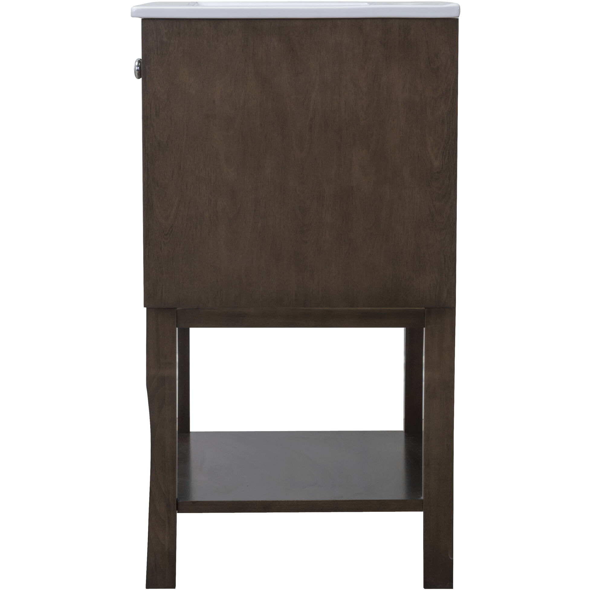 Mason 24 X 33 inch Antique Coffee and Chrome Vanity Set