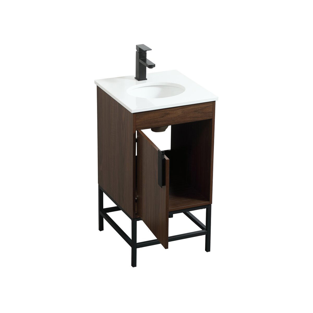 Eugene 19 X 18 X 33.5 inch Walnut Vanity Sink Set