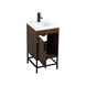 Eugene 19 X 18 X 33.5 inch Walnut Vanity Sink Set