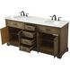 Americana 72 X 22 X 35 inch Driftwood Vanity Sink Set