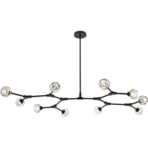 Zayne 10 Light 56 inch Black Pendant Ceiling Light