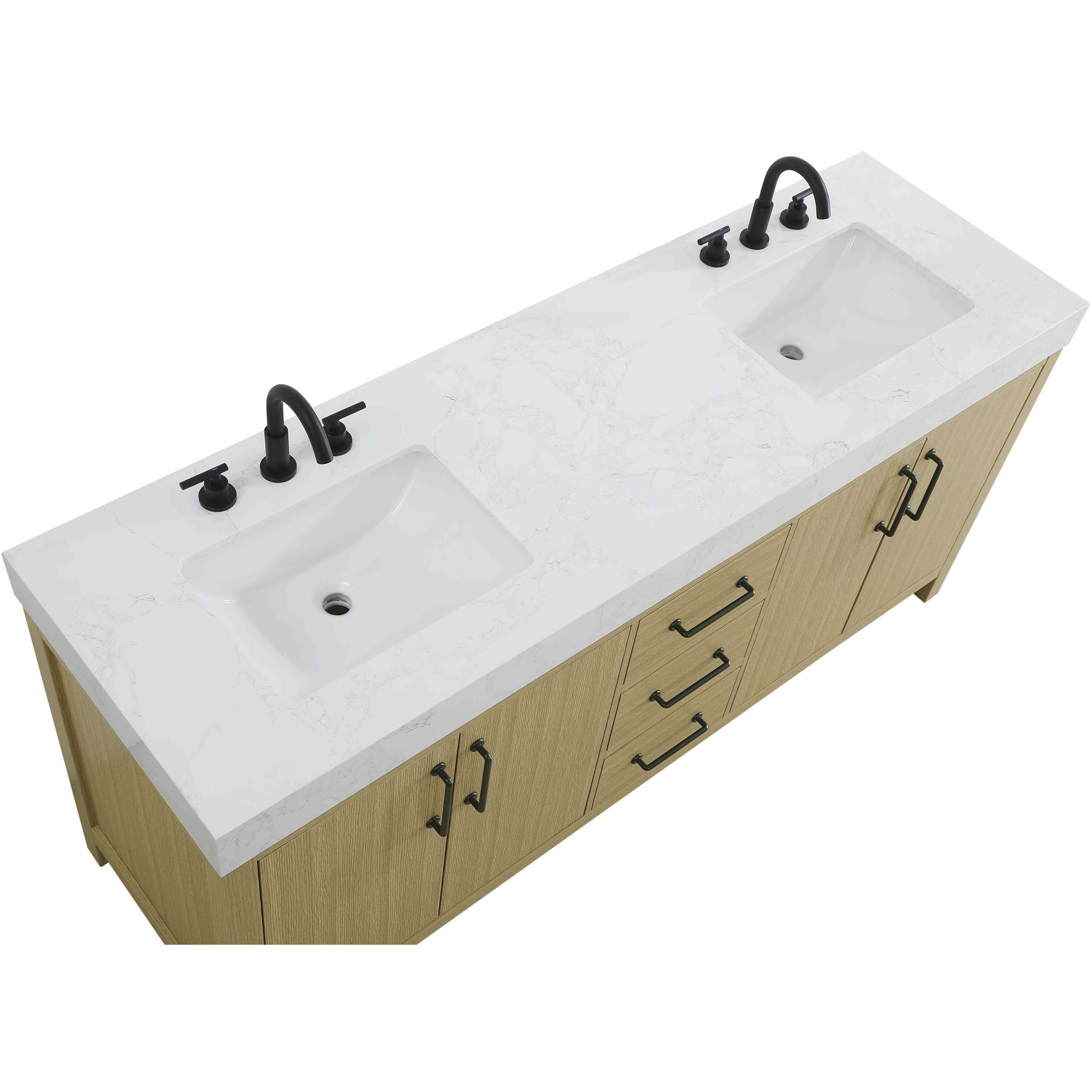 Nathan 72 X 34 inch Honey Brown Bathroom Vanity Cabinet