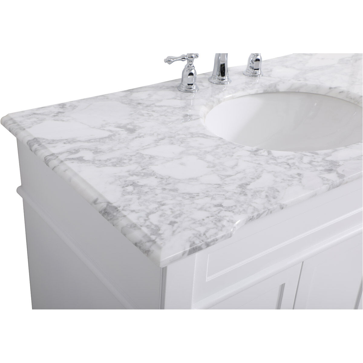 Wesley 42 X 21.5 X 35 inch White Vanity Sink Set