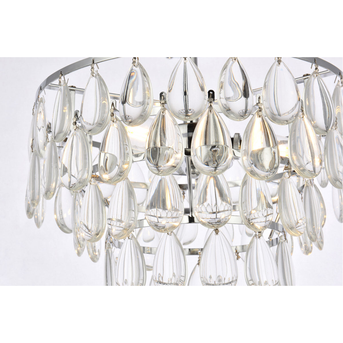 Mila 3 Light 14 inch Chrome Flush Mount Ceiling Light
