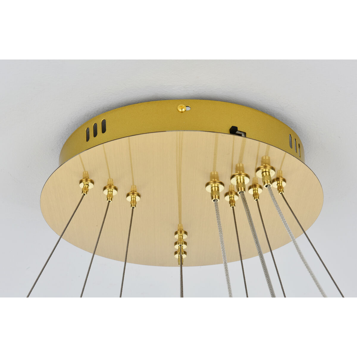 Bowen 3 Light 32 inch Satin Gold Chandelier Ceiling Light