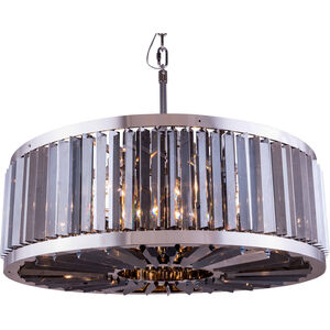 Chelsea 10 Light 36 inch Polished Nickel Pendant Ceiling Light in Silver Shade, Urban Classic