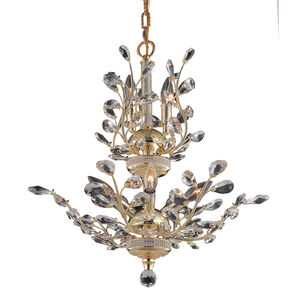 Orchid 8 Light 21 inch Gold Dining Chandelier Ceiling Light in Clear, Elegant Cut