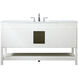 Theo 60 X 22 X 34 inch White Vanity Sink Set