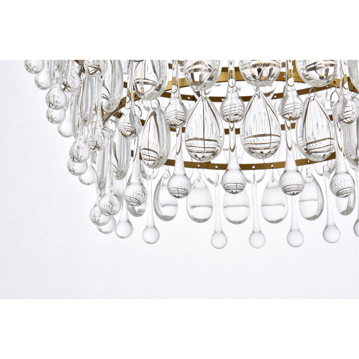 Nordic 5 Light 19 inch Brass Pendant Ceiling Light