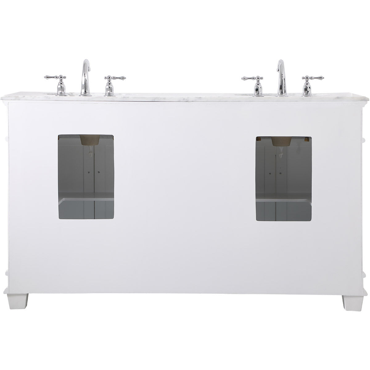Wesley 60 X 21.5 X 35 inch White Vanity Sink Set